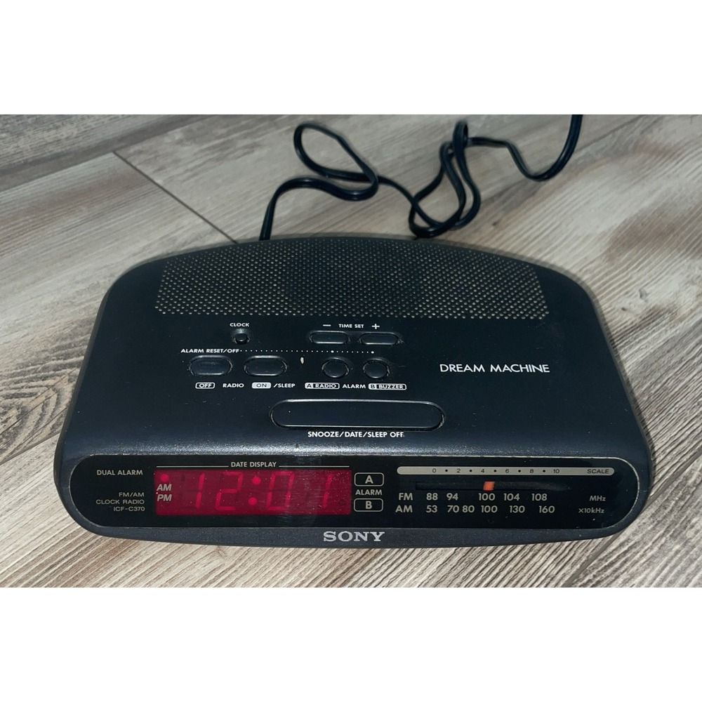 Sony Dream Machine ICF-C370 Dual Alarm Clock Radio‎ Snooze Sleep Tested